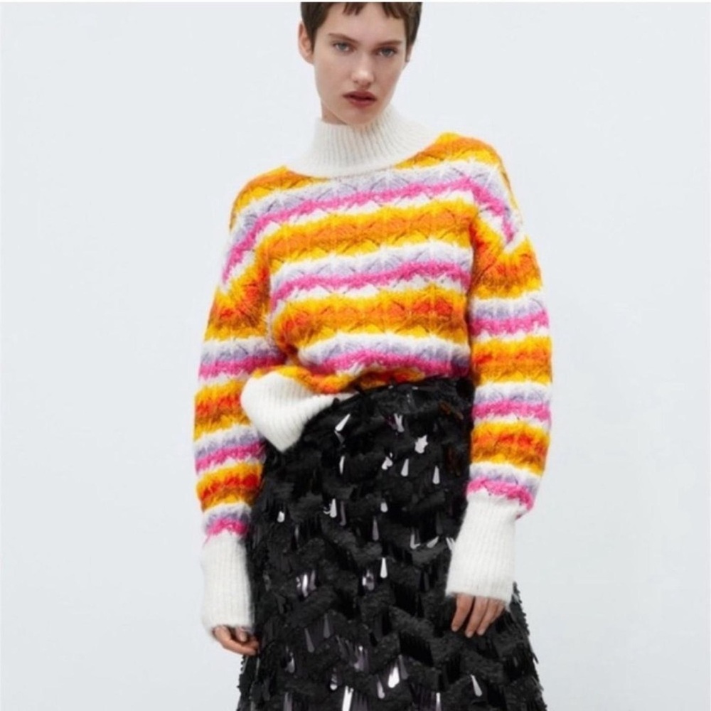 Colorful Striped Sweater ZARA
